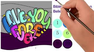 Bible Coloring - Paint by number game screenshot 5