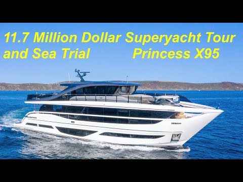 $11.7 Million Superyacht Tour & Sea Trial : Princess X95