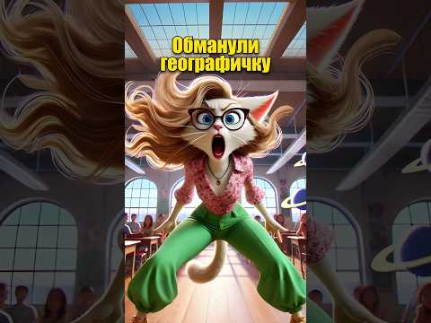 Ученик обхитрил географичку 🤣 в нейросети #dalle3 #aiart #chatgpt #aicat #кот #нейросеть #мультик