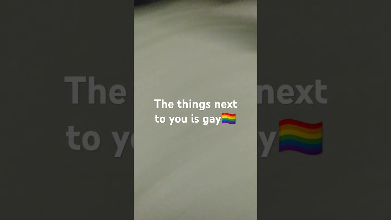 The Things Next To You Is Gay