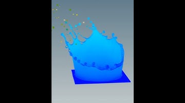 Houdini FLIP Crown Splash v2  #animation #sidefxhoudini #shorts