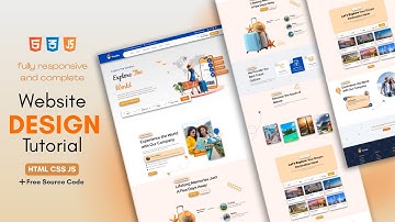 Complete Responsive Travel Website Using HTML CSS JavaScript | Free Source Code