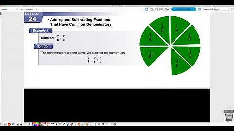 Saxon Math L.24 Adding and Subtraction Fractions With Common Denominators