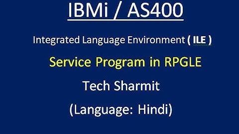 IBMi (AS400) - ILE Concepts - Service Program in #RPGLE