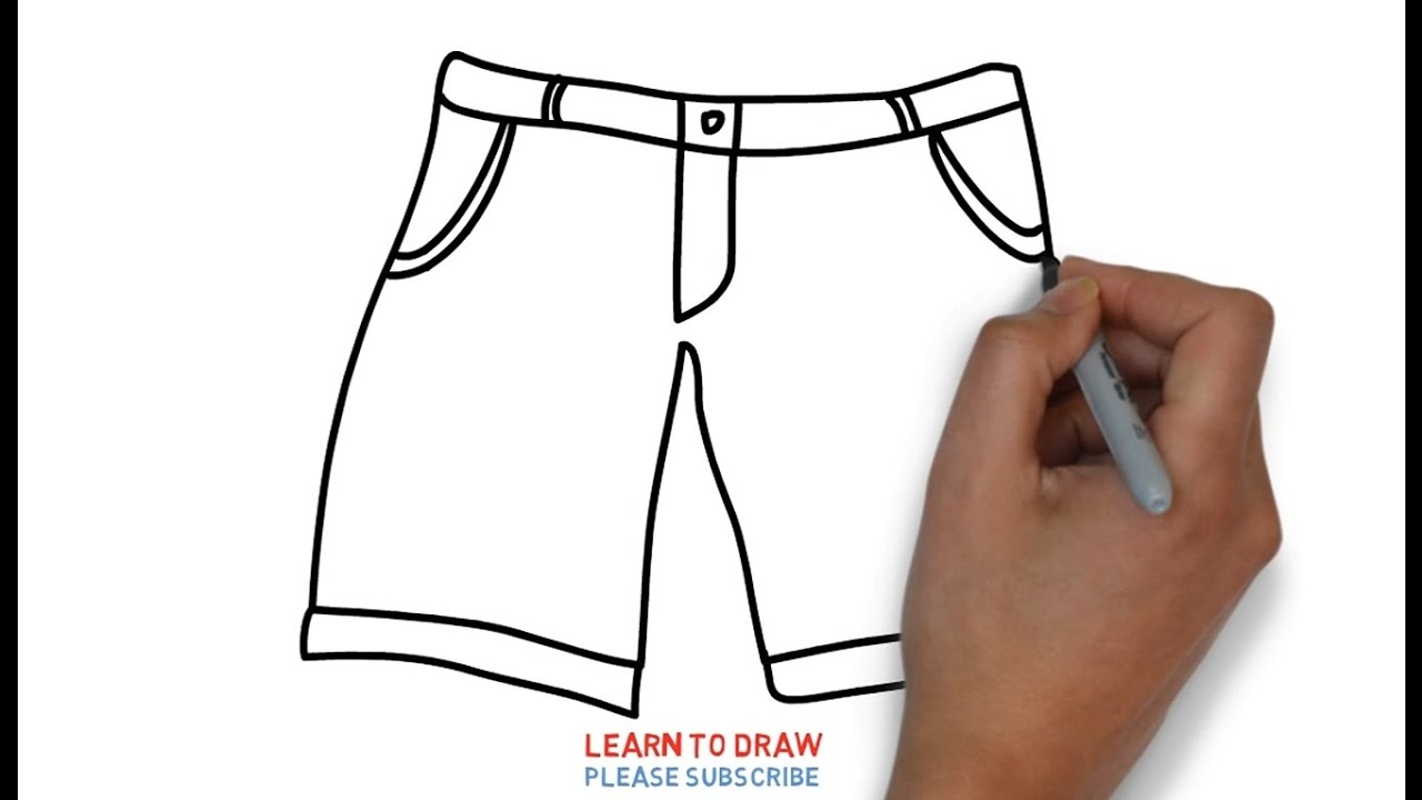 How To Draw Shorts Step By Step Shorts Drawing Easy | vlr.eng.br