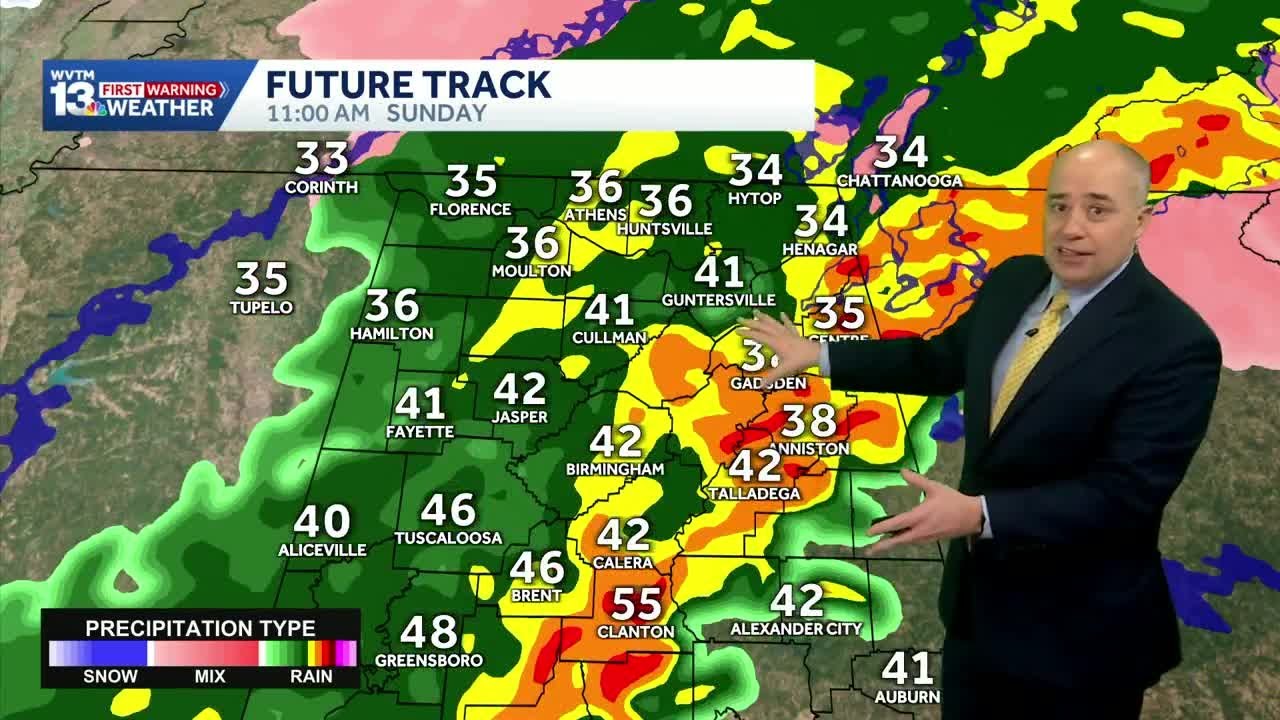 Winter Storm and heavy rain threat: Alabama's forecast brings rain, ice ...