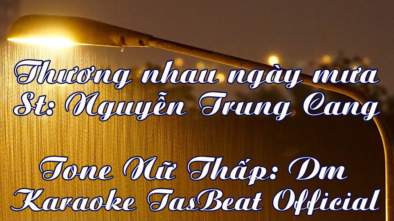 Karaoke Thương Nhau Ngày Mưa - Tone Nữ Thấp | TAS BEAT