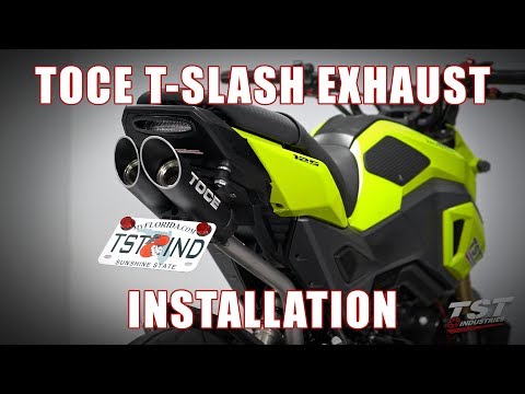 How to install Toce T-Slash Full Exhaust on a 2017+ Honda Grom by TST Industries