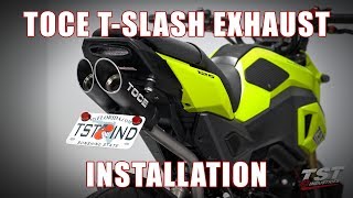 How to install Toce T-Slash Full Exhaust on a 2017+ Honda Grom by TST Industries