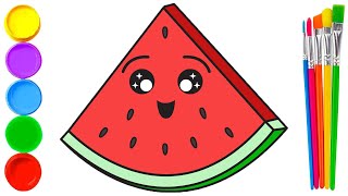 How To Draw A Watermelon | Watermelon Drawing | Fun Kids