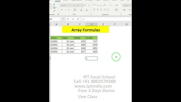 Array in Excel Part -1 #SHORTS #array