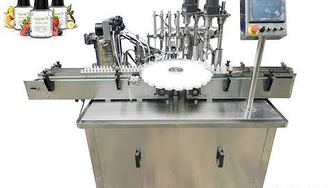 e liquid production line with cap sorting system 10ml bottle filler stopper capper equipment