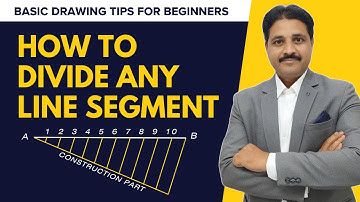 HOW TO DIVIDE ANY LINE SEGMENT IN ENGINEERING DRAWING AND ENGINEERING GRAPHICS ?  @TIKLESACADEMY