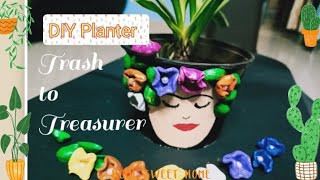 Trash to Treasurer/DIY Planter/Frida Kahlo Planter