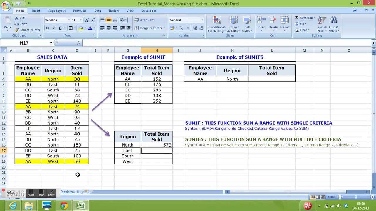 excel-2007-2010-sumif-and-sumifs-function-to-sum-a-range-with-single-and-multiple