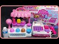 Icecream store cash register set satisfying with unboxing compilation toys asmr