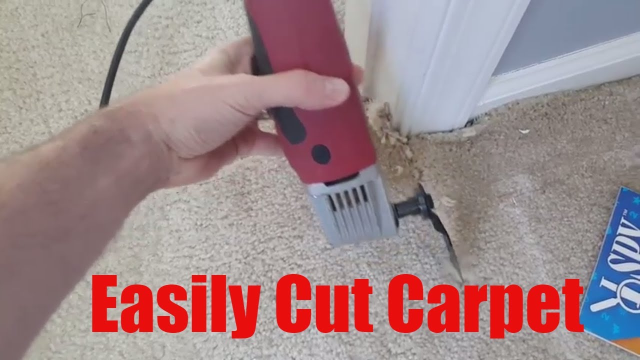 How to easily cut carpet - YouTube