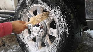 Cleaning tires