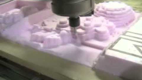 Torchmate CNC Router cutting 3D image from foam