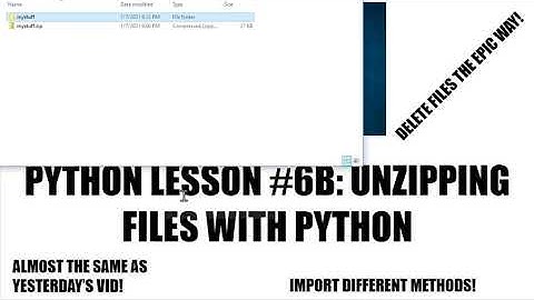 How to Unzip Files in Python