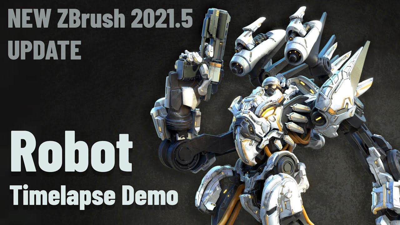 ZBrush 2021.5 NEW Update - Mech Robot!! Hard Surface Thick Skin, Screen AO, Curves Helper, and more!