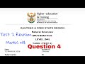 Mathematic N4 Test 2 Revision March 2026 Question Paper Memo Question 4 