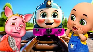 Piggy On The Railway Line Nursery Rhymes | The Beach Song | Baby Bobo Kids Songs | New Compilation