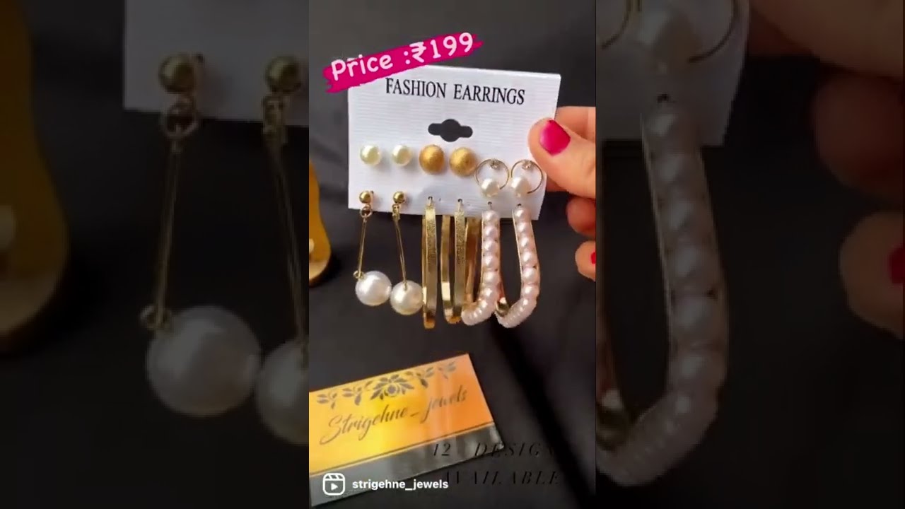 6 Pair Earrings Card | Part - 1 | 