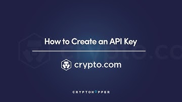 How to create an API key with Crypto.com