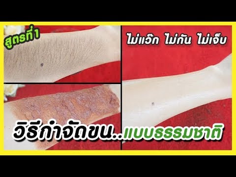 วิธีกำจัดขนแบบธรรมชาติ (ไม่แว๊กขน ไม่กันขน ไม่เจ็บ) ขนหลุดไปเอง Natural hair removal