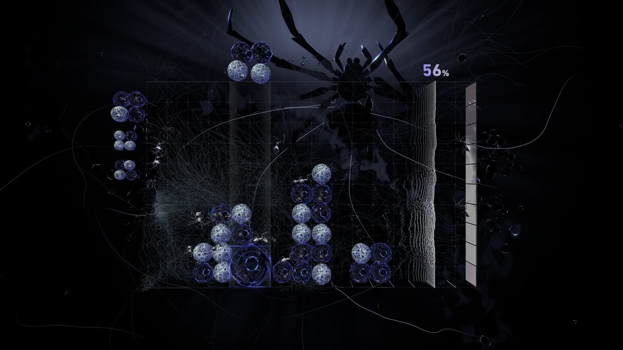 Lumines Arise - "Spider Webs" Skin - Theater Mode