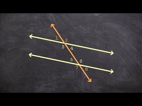 Video: Ano ang iba't ibang mga anggulo na nabuo ng isang transversal na may dalawang parallel na linya?