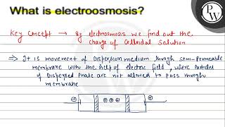 What is electroosmosis