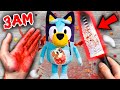 (WHAT&#39;S INSIDE?) CUTTING OPEN BLUEY DOLL AT 3AM!! * BLUEY &amp; BINGO DOLLS ARE CURSED!! *