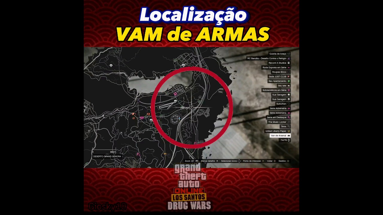 LOCALIZAÇÃO DE ARMAS GRÁTIS NO GTA 5 