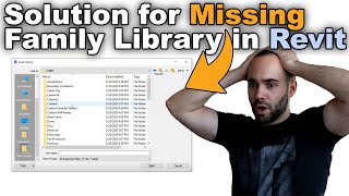 Family library Missing in Revit? - Solution Tutorial