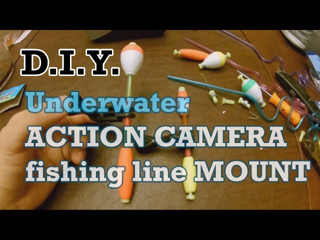 DIY Underwater fishing line Action Camera Mount 