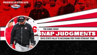 Snap Judgments: Ohio State plays it close to vest, loses close on road at MIchigan