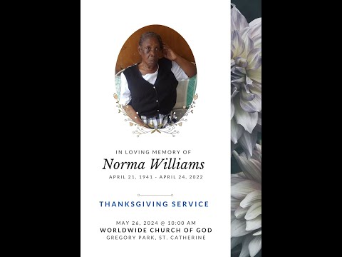 Thanksgiving Service for Norma Williams