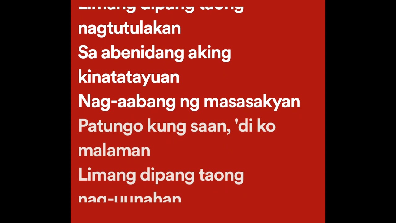 Barbie Almalbis Limang Dipang Tao (Lyrics) YouTube