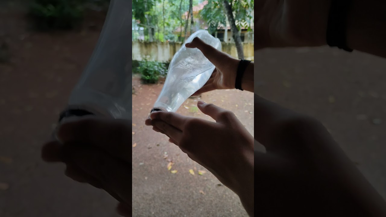 Water bottle upside down experiment trick😱 