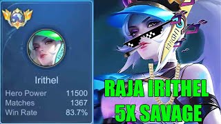 Raja irithel top 1 global savage 5x berturut turut kayak pake cit | MLBBIDCreators