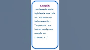 Language Translators  - Assembler, Compiler, Interpreter | Sarita