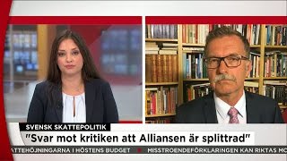 Ulf Kristofferson om misstroendehotet: ”Luddigt vad Alliansen tänker göra” - Nyheterna (TV4)