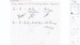 v and a equations for rotating frames