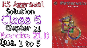 Rs Aggarwal Class 6 Exercise 21D Question number 1,2,3,4,5 | Concept of Perimeter and Area | MD Sir