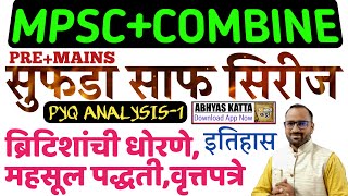 MPSC Combine PYQ सुफडा साफ-1/History/इतिहास/previous year question