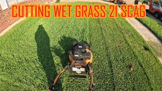 21 Scag Cutting Wet Grass