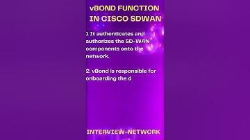 vBond in cisco sdwan | sdwan interview questions answer #sh#sdwan #ciscosdwan #networkengineer