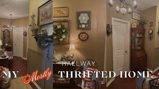 MY MOSTLY THRIFTED HOME :THE HALLWAY #thriftedhome  #thrifteddecor #roomtour  #vintagedecor